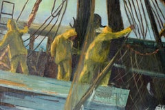 Fischer auf dem Meer - Impressionistische maritime Szene in der Monterey Bay in Kalifornien