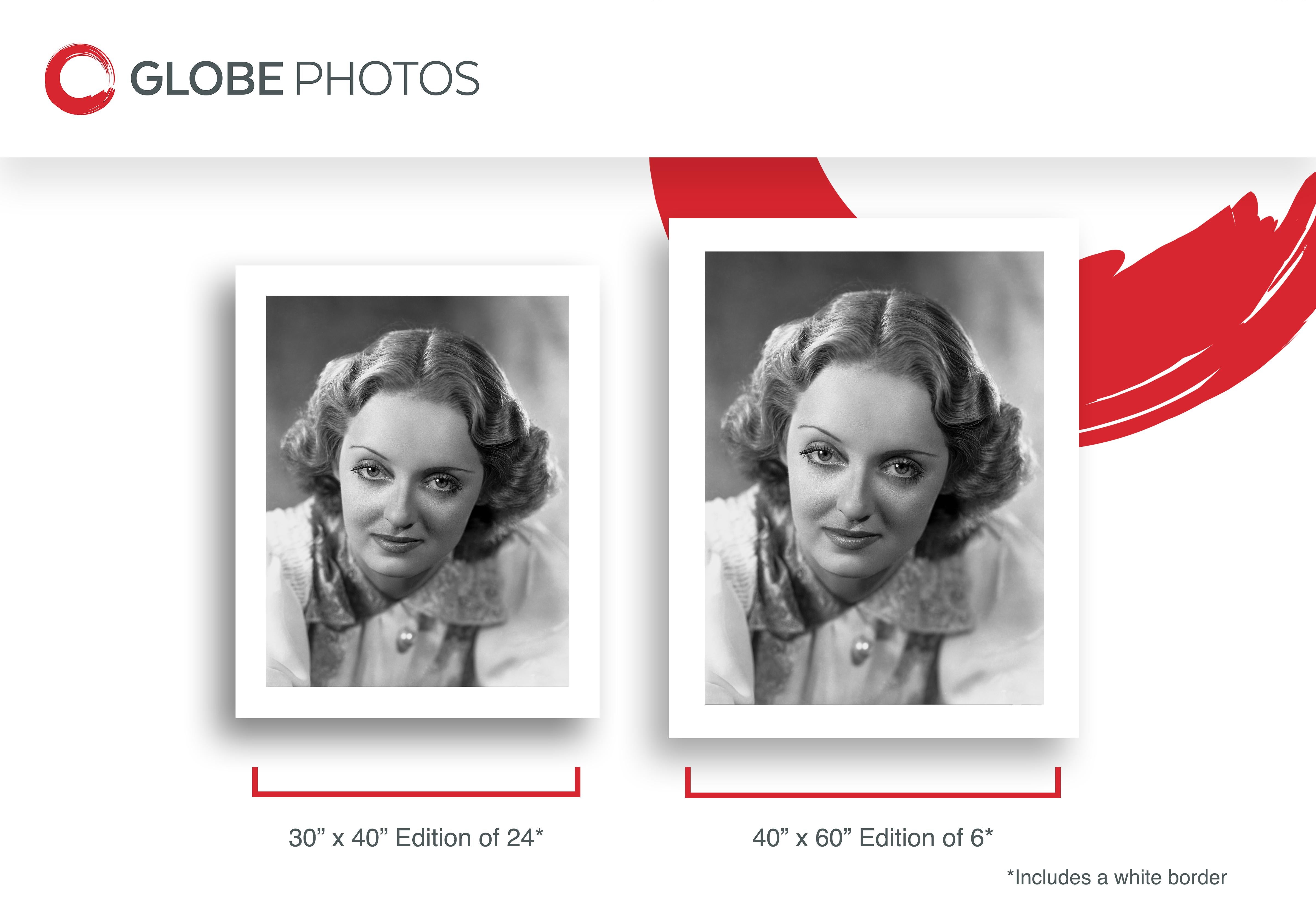 Bette Davis : Piercing Gaze - Gris Black and White Photograph par Elmer Fryer