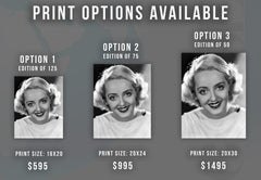 Bette Davis Smiling Up Close Movie Star News Fine Art Print