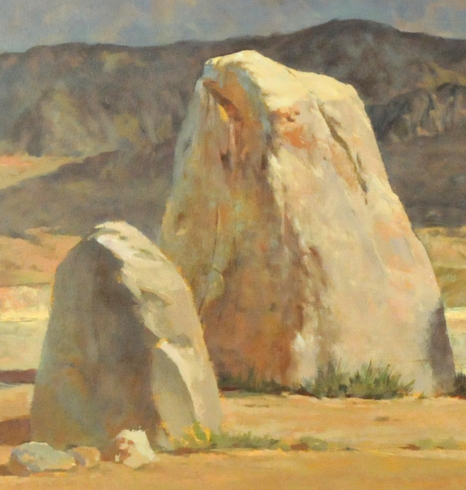 Blue Horizon (near Sante Fe, New Mexico) - Realist Painting by Elmer Ladislaw Novotny