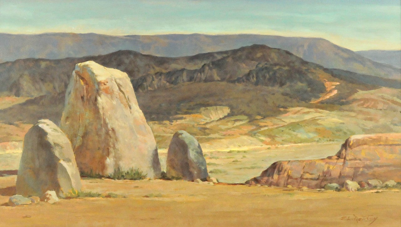 Blue Horizon (near Sante Fe, New Mexico) - Painting by Elmer Ladislaw Novotny