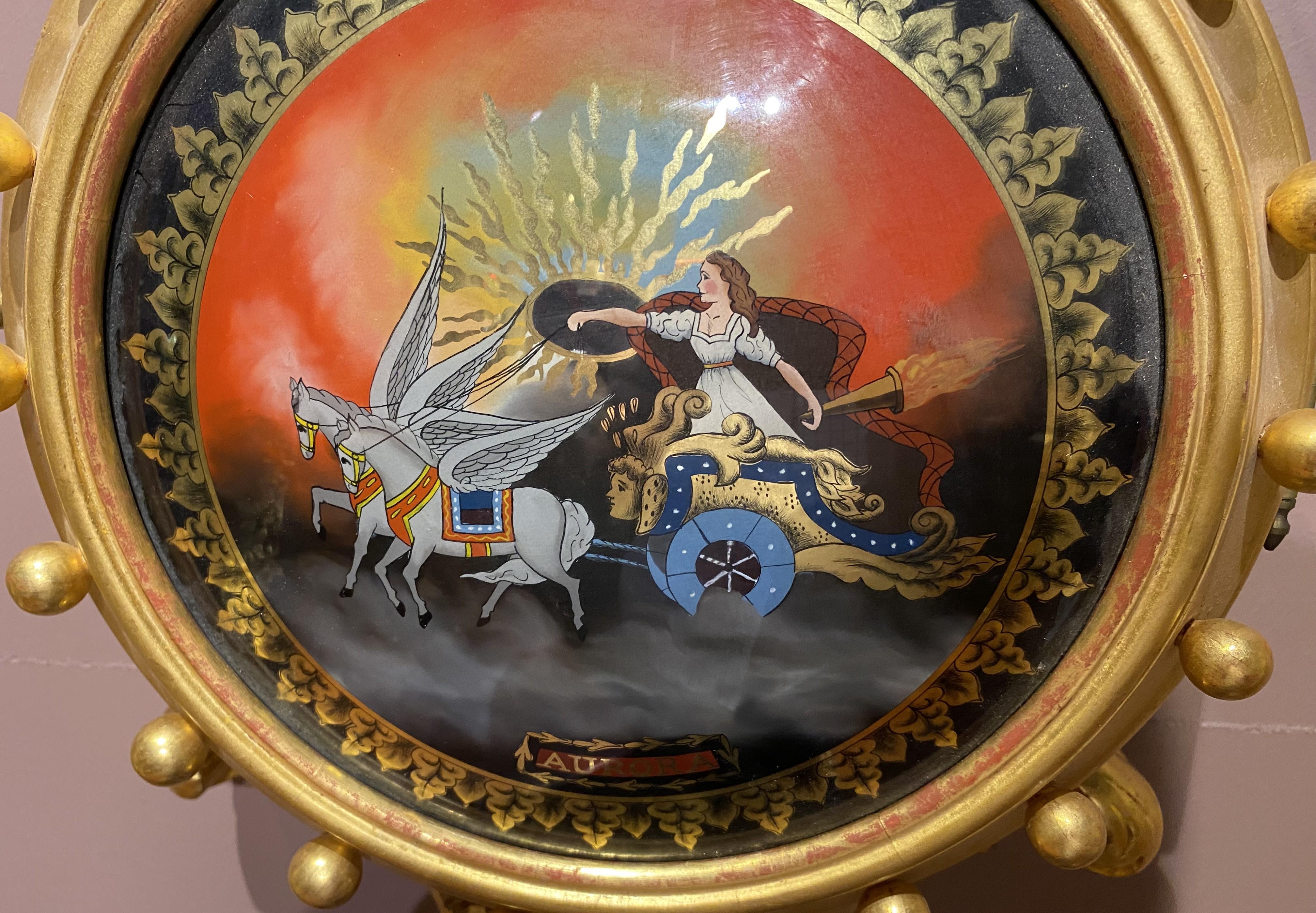 Horloge Banjo d'Elmer O. Stennes Weymouth MA, Girandole églomisée en vente 3