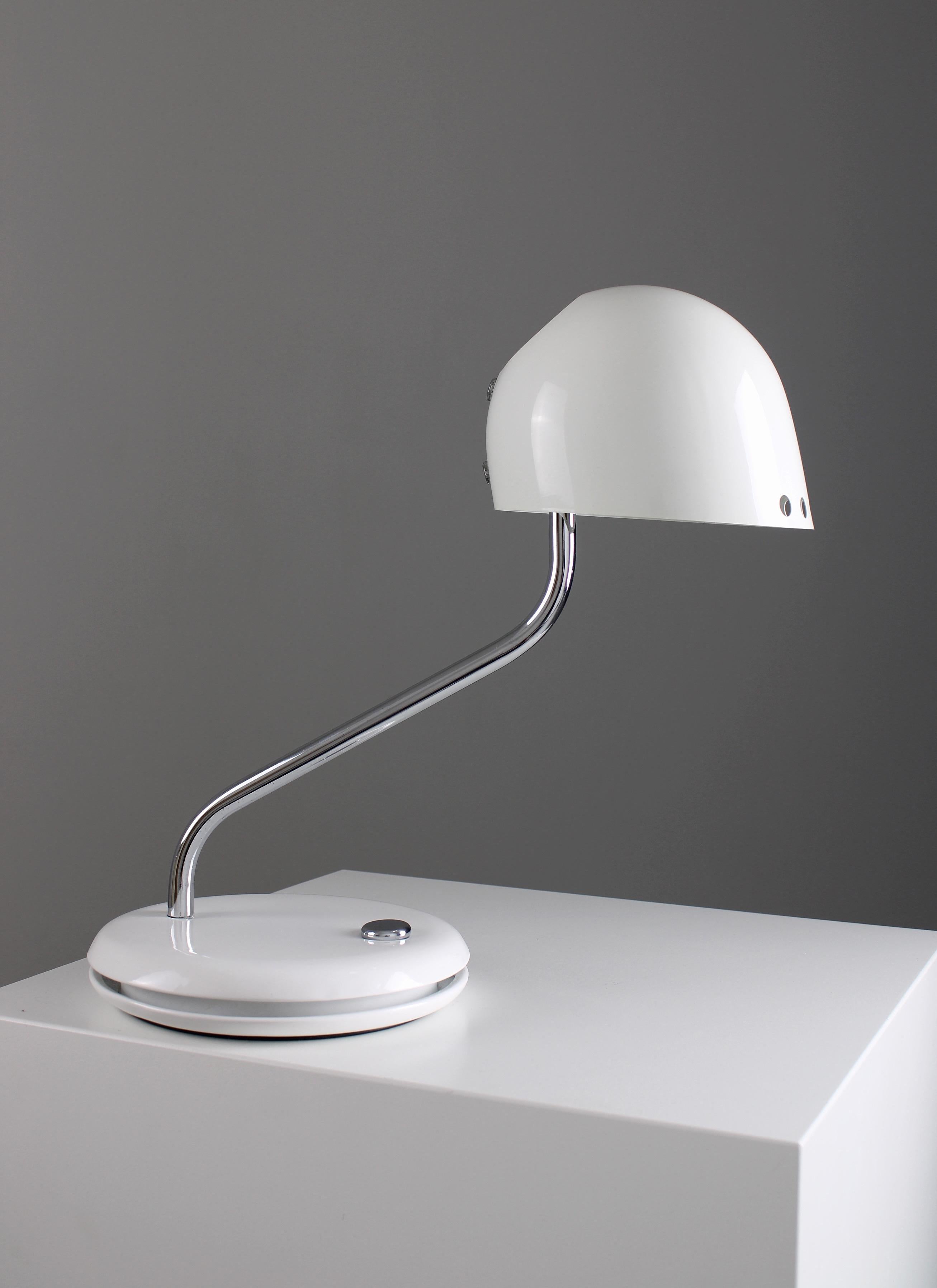 Metal Elmo desk lamp by Joe Colombo for Forma & Funzione, 1976 For Sale