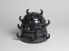 Elmo set of grey bowls by Kazuhide Takahama Paradisoterrestre Edition