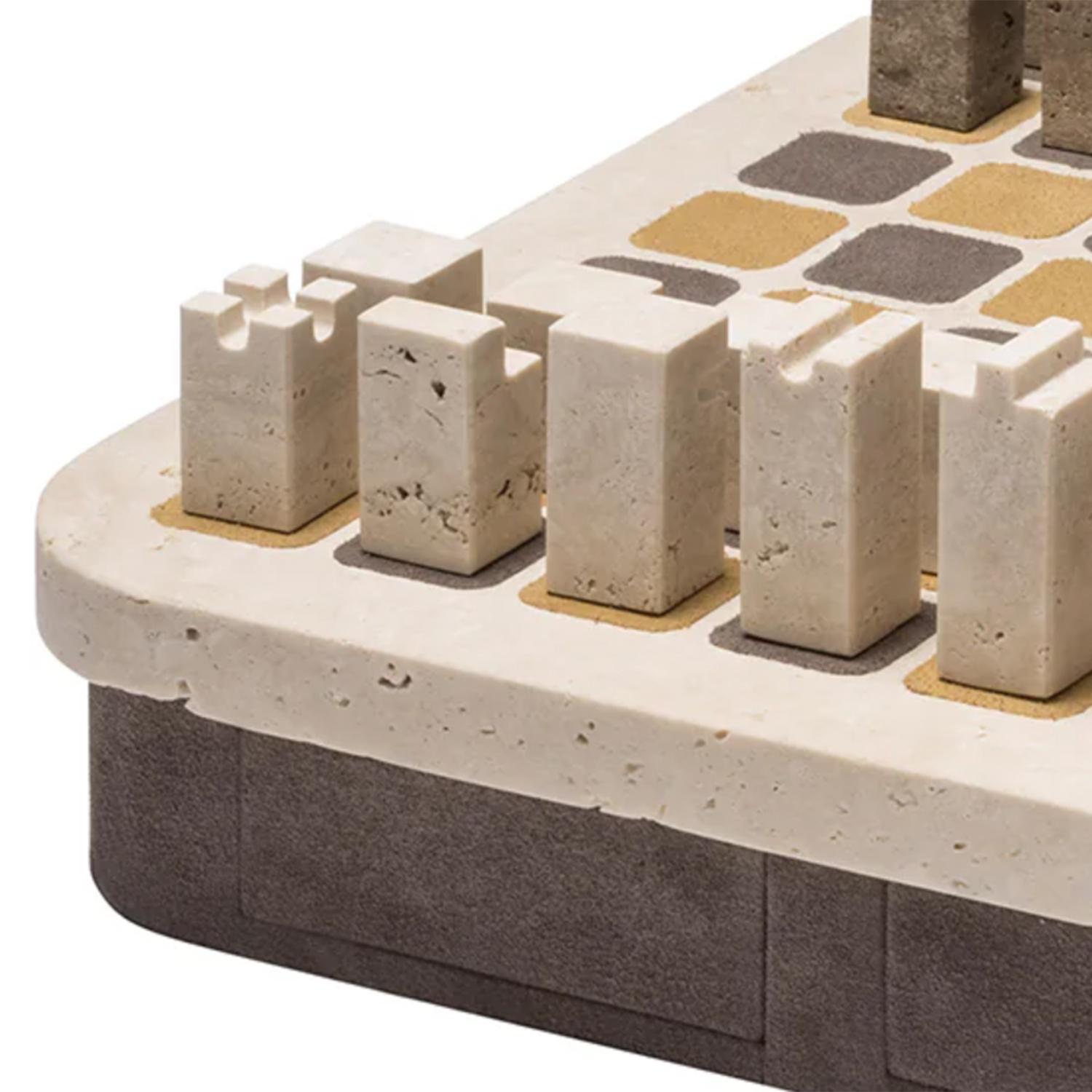 Game d'échecs en travertin Elmor Neuf - En vente à Paris, FR