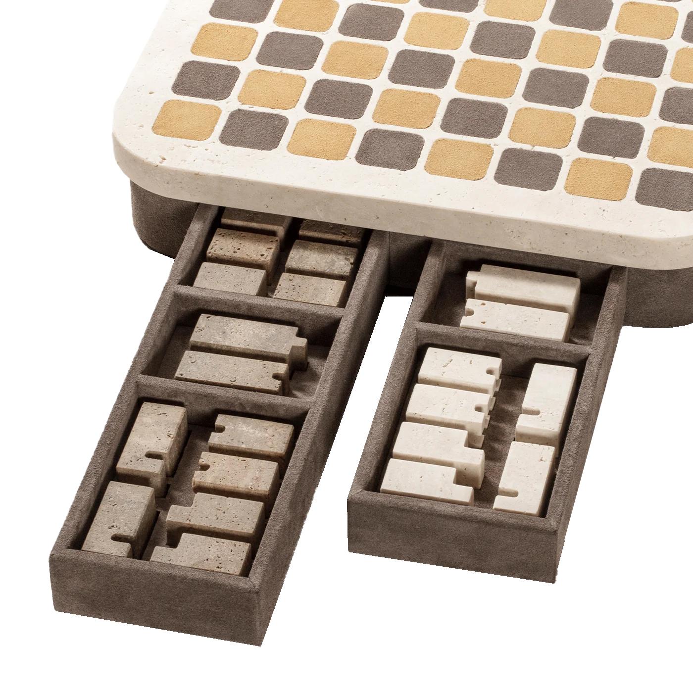 Game d'échecs en travertin Elmor en vente 2