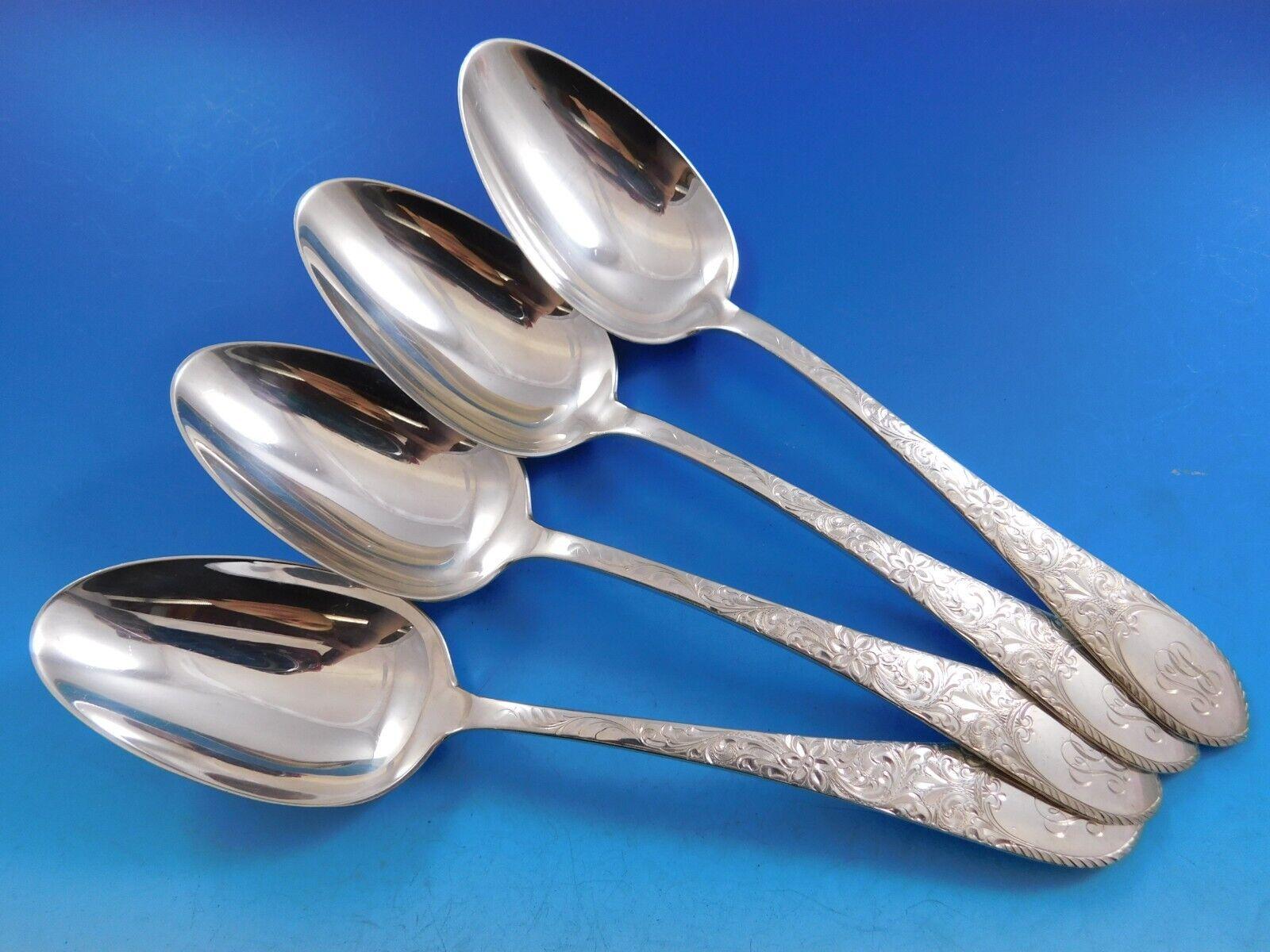 Juego de Cubiertos de Plata de Ley Elmwood by Gorham para 12 Servicio 77 piezas en venta 1