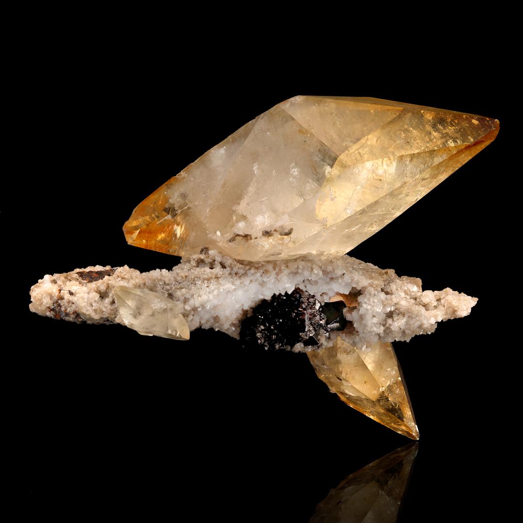Elmwood Calcite on Barite With Sphalerite For Sale 1