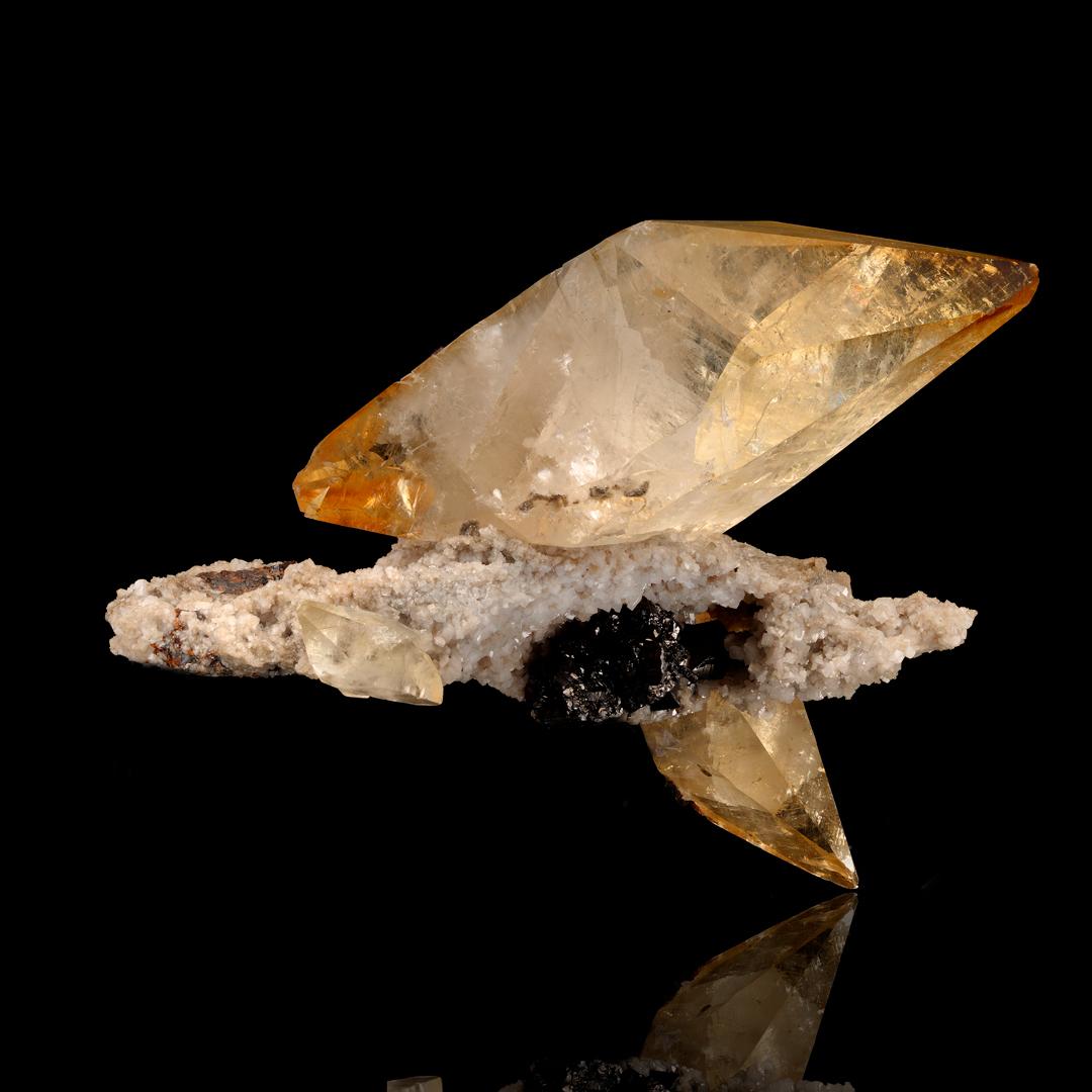Elmwood Calcite on Barite With Sphalerite For Sale 3