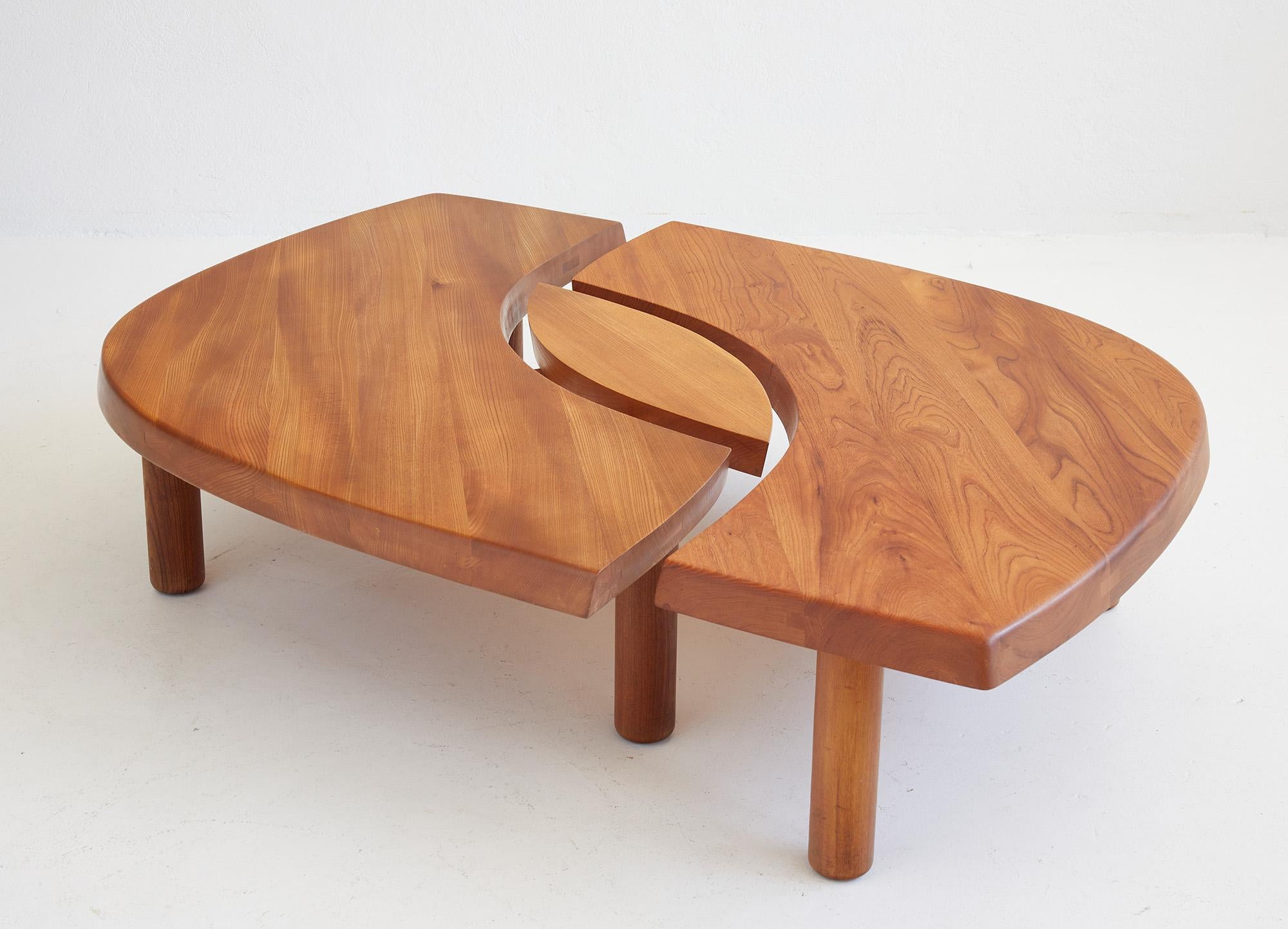 Mid-Century Modern Table basse T22C Eye de Pierre Chapo 1970 en vente