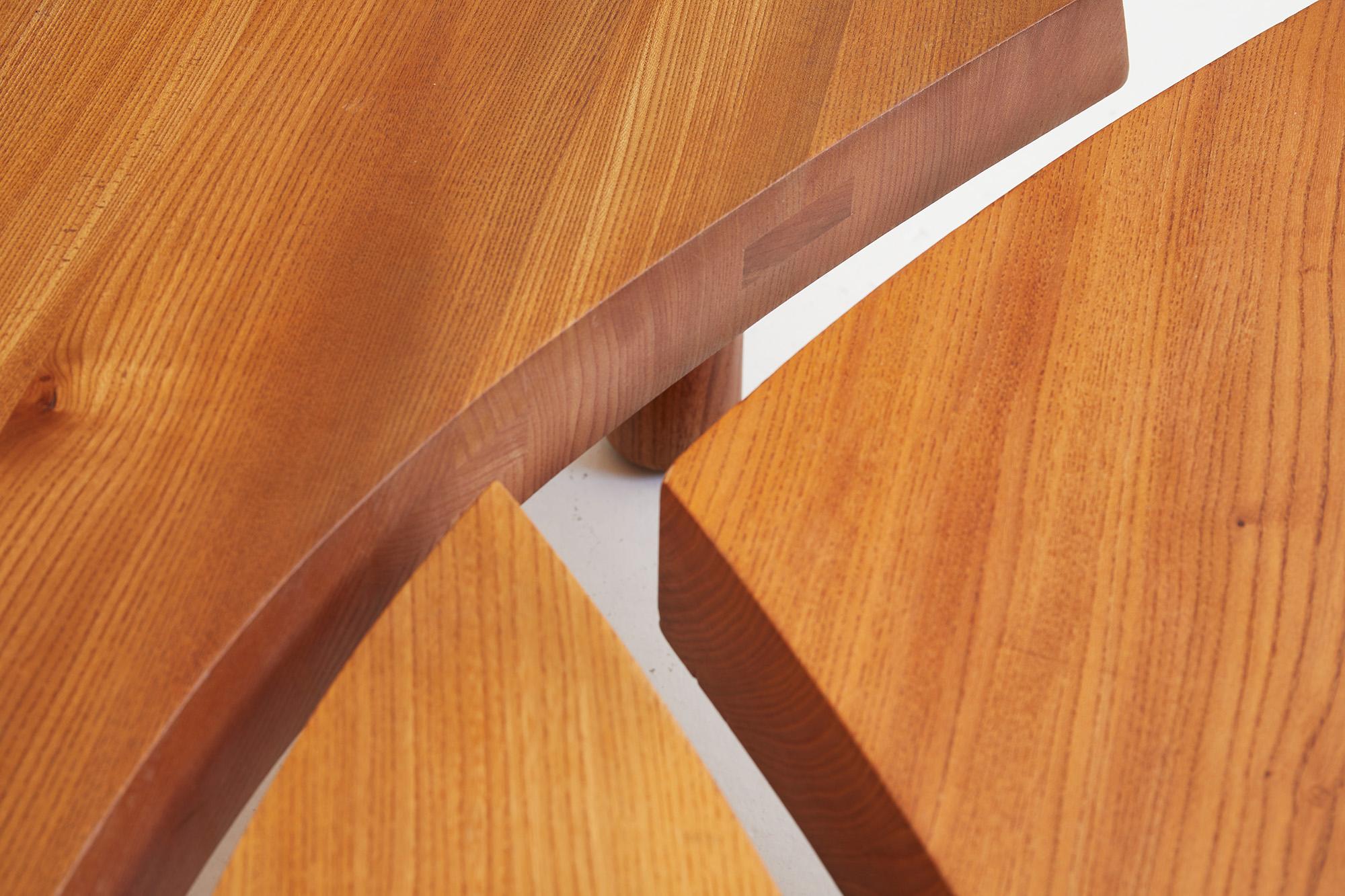 Fin du 20e siècle Table basse T22C Eye de Pierre Chapo 1970 en vente