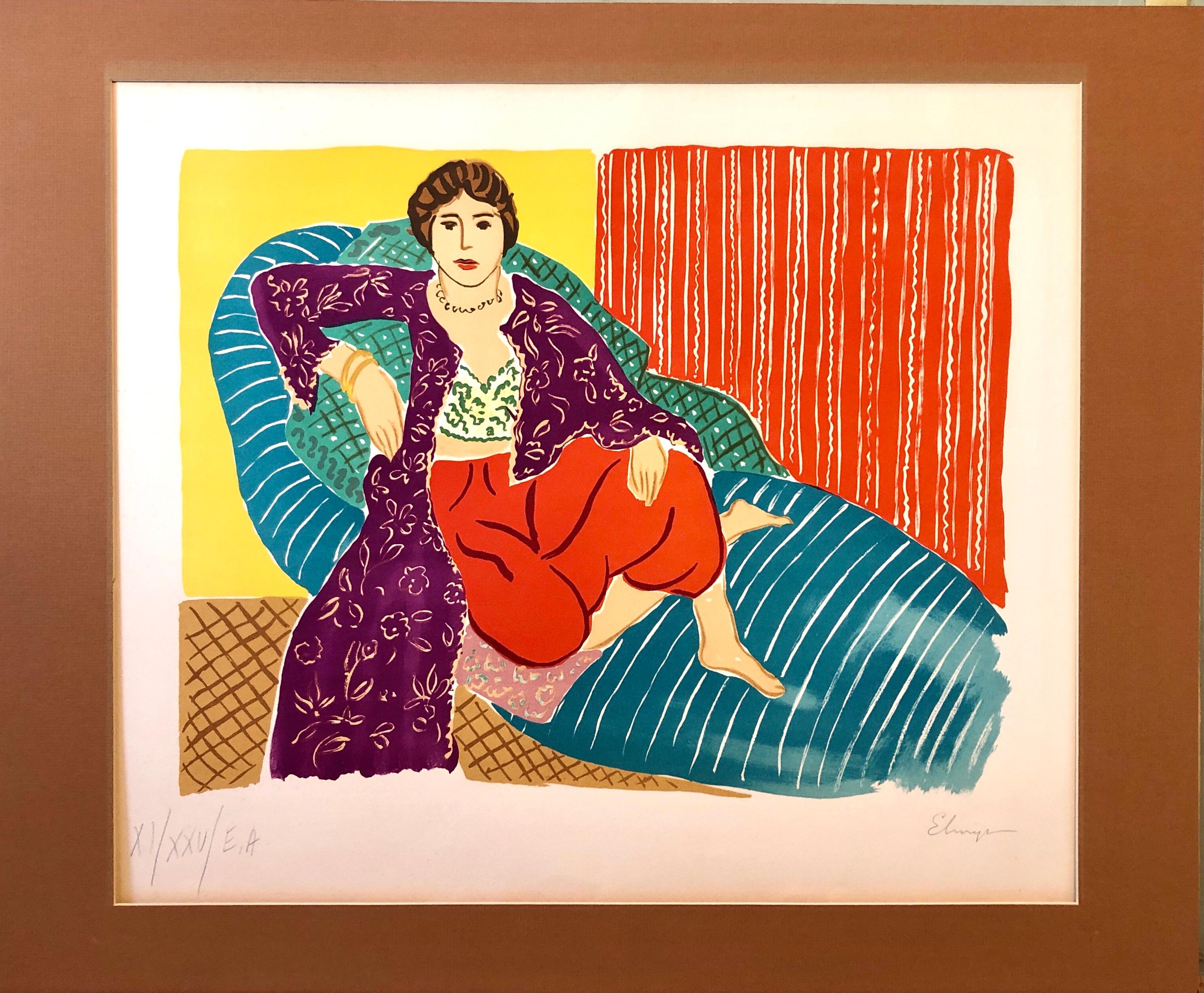 Elmyr De Hory Colorful Fauvist Lithograph after Henri Matisse Hand Signed - Print by Elmyr de Hory