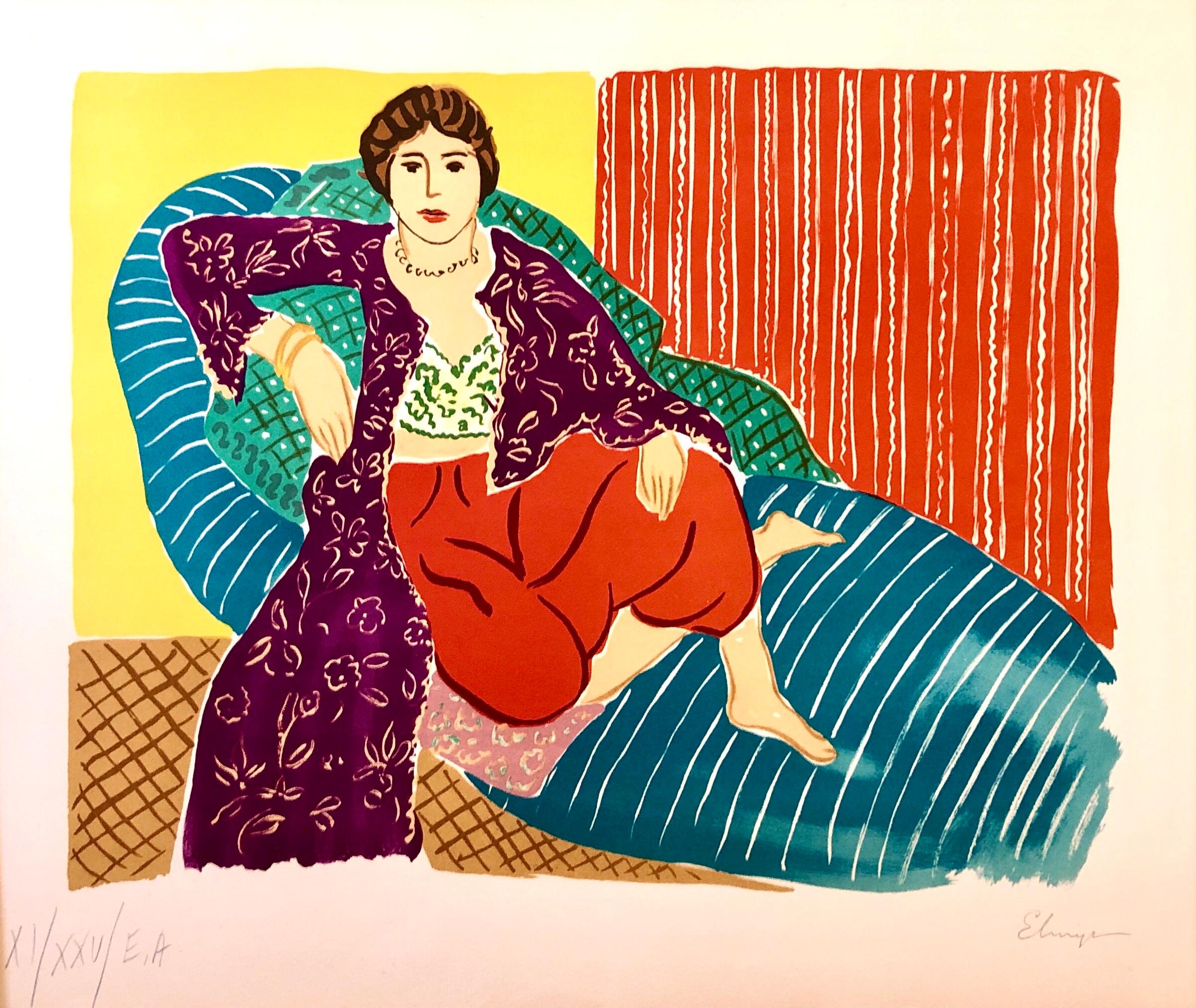 Elmyr De Hory Colorful Fauvist Lithograph after Henri Matisse Hand Signed