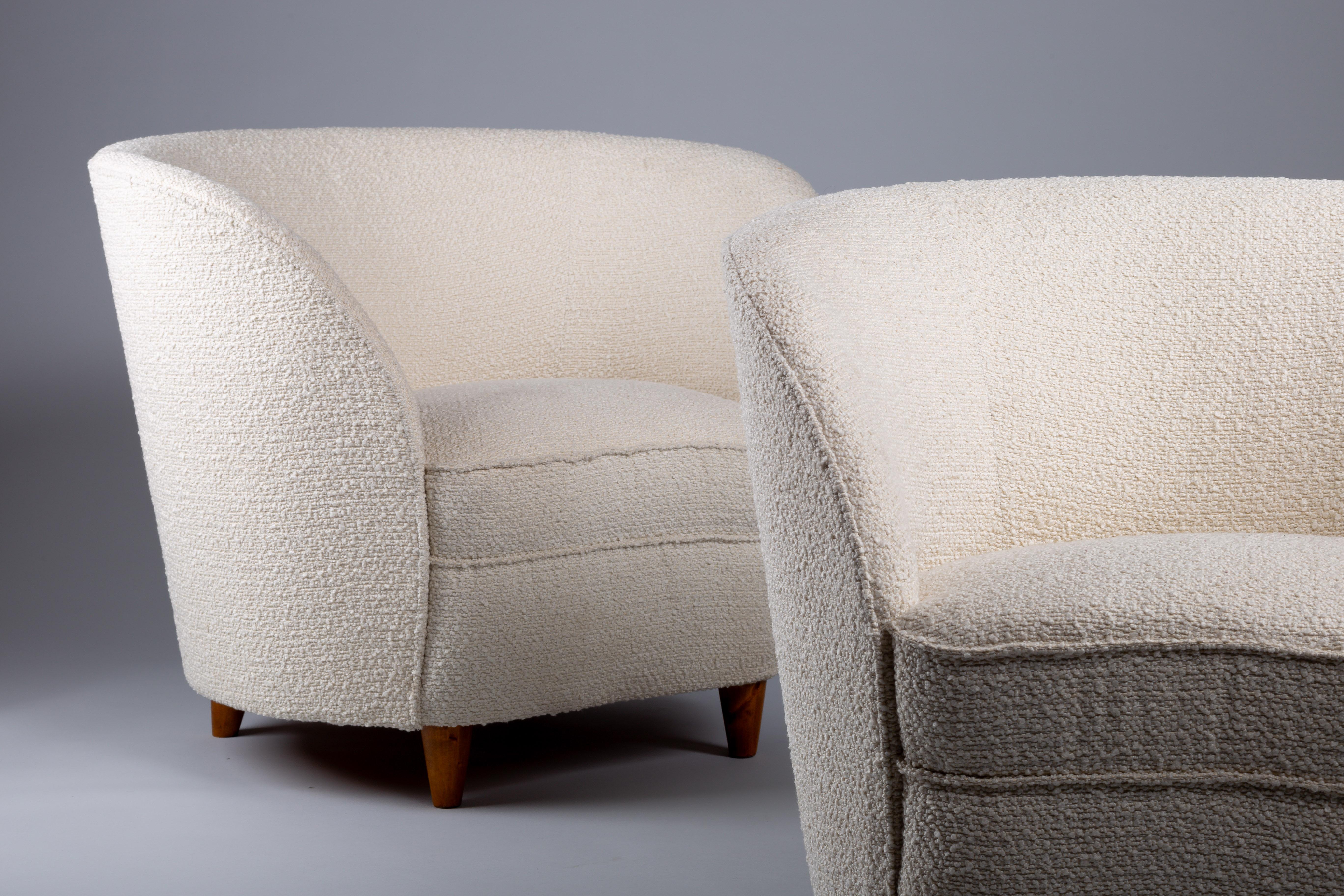 Elna Kiljander, pair of Finnish 1930s modernist lounge chairs In Good Condition For Sale In Turku, Varsinais-Suomi