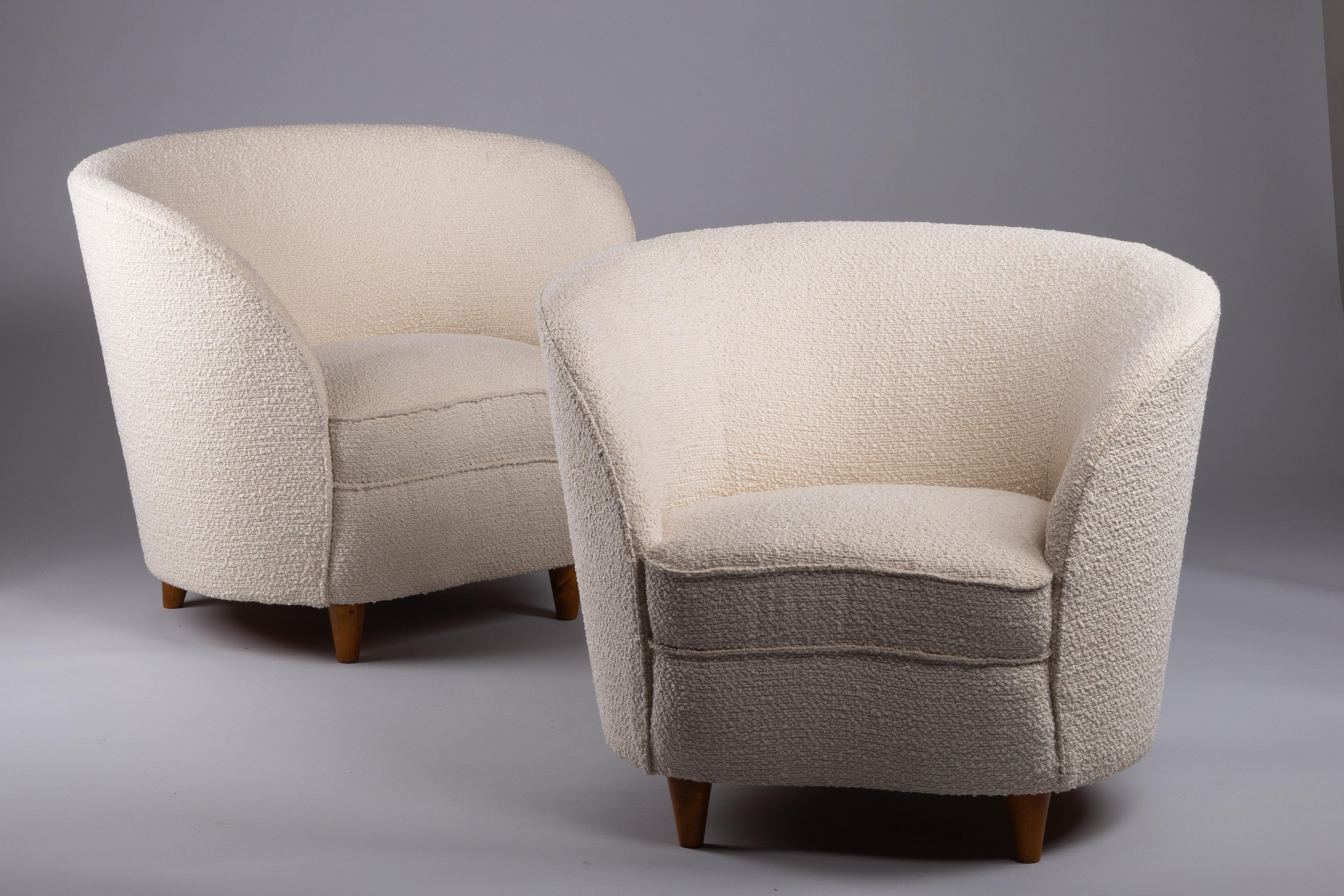 Elna Kiljander, pair of Finnish 1930s modernist lounge chairs For Sale 1