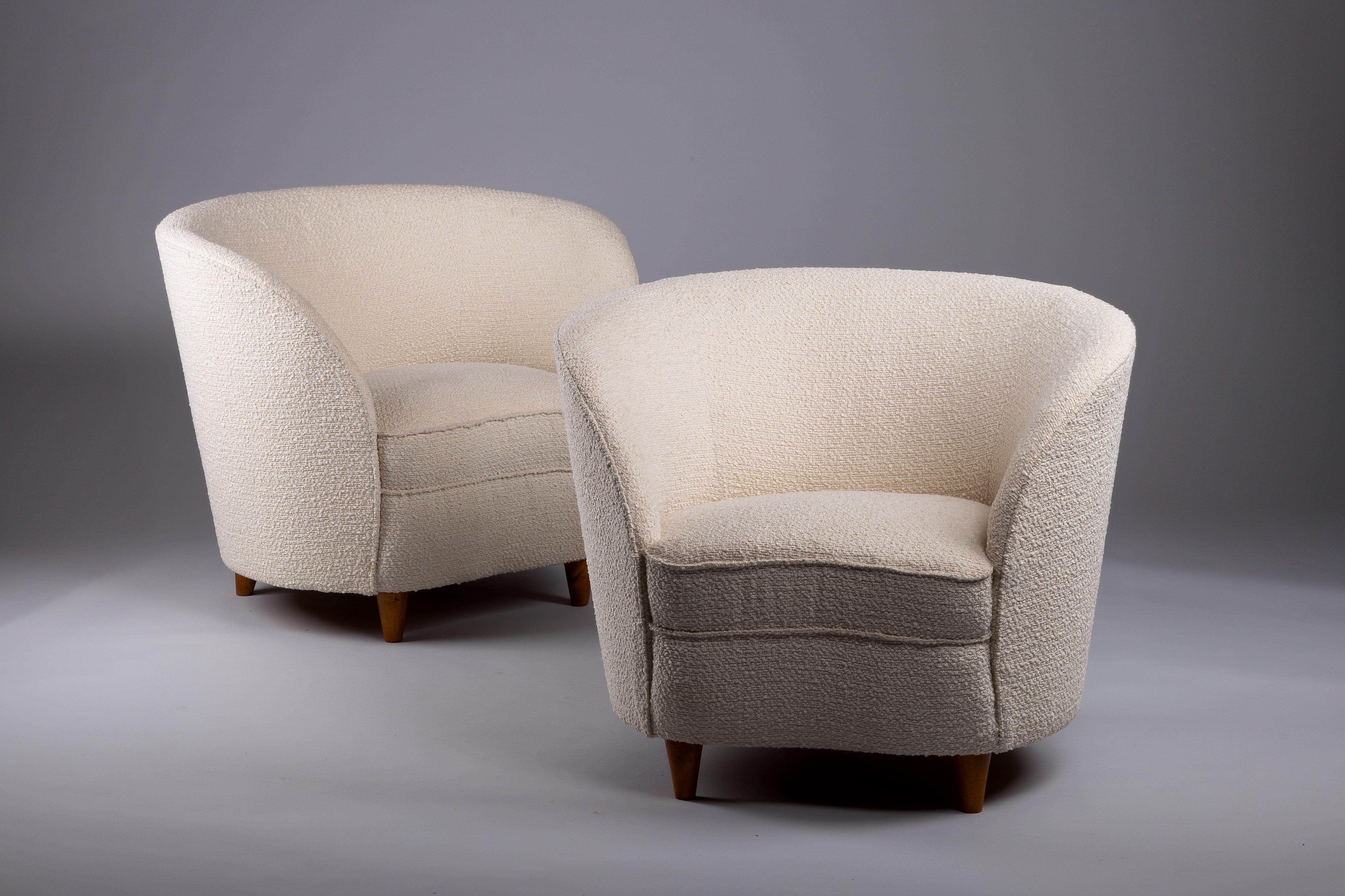 Elna Kiljander, pair of Finnish 1930s modernist lounge chairs For Sale 2