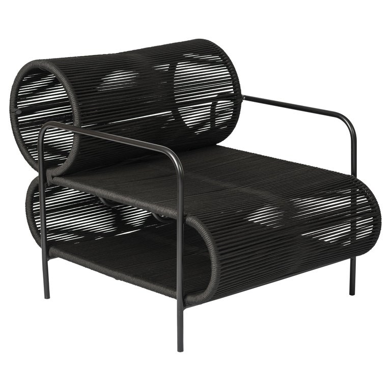 Armchair Lounge chair w/ Footstool Set outdoor / indoor "ELO" by Filipe