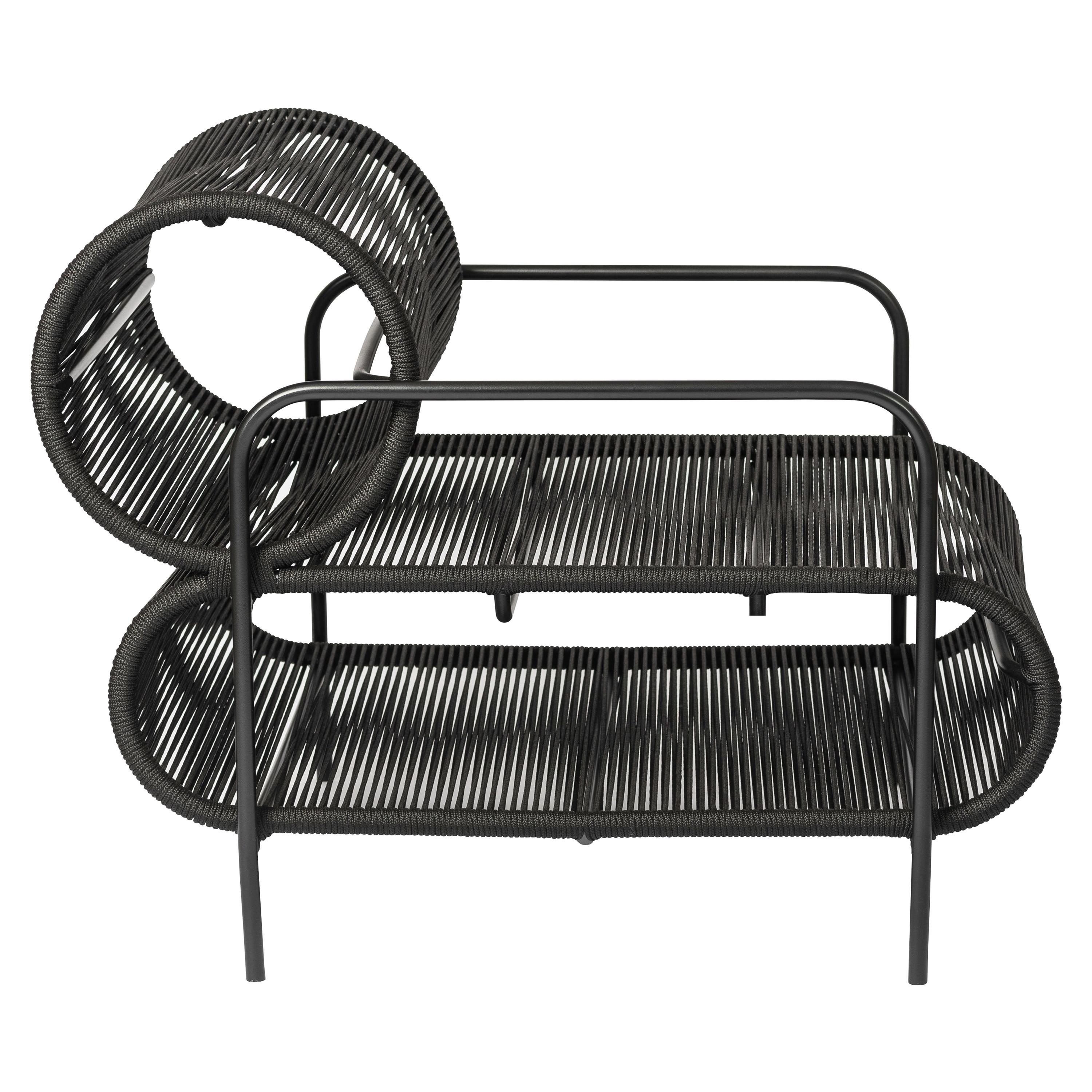 ELO Armchair Lounge chair In/Outdoor in Metal and Rope by Filipe Ramos For Sale
