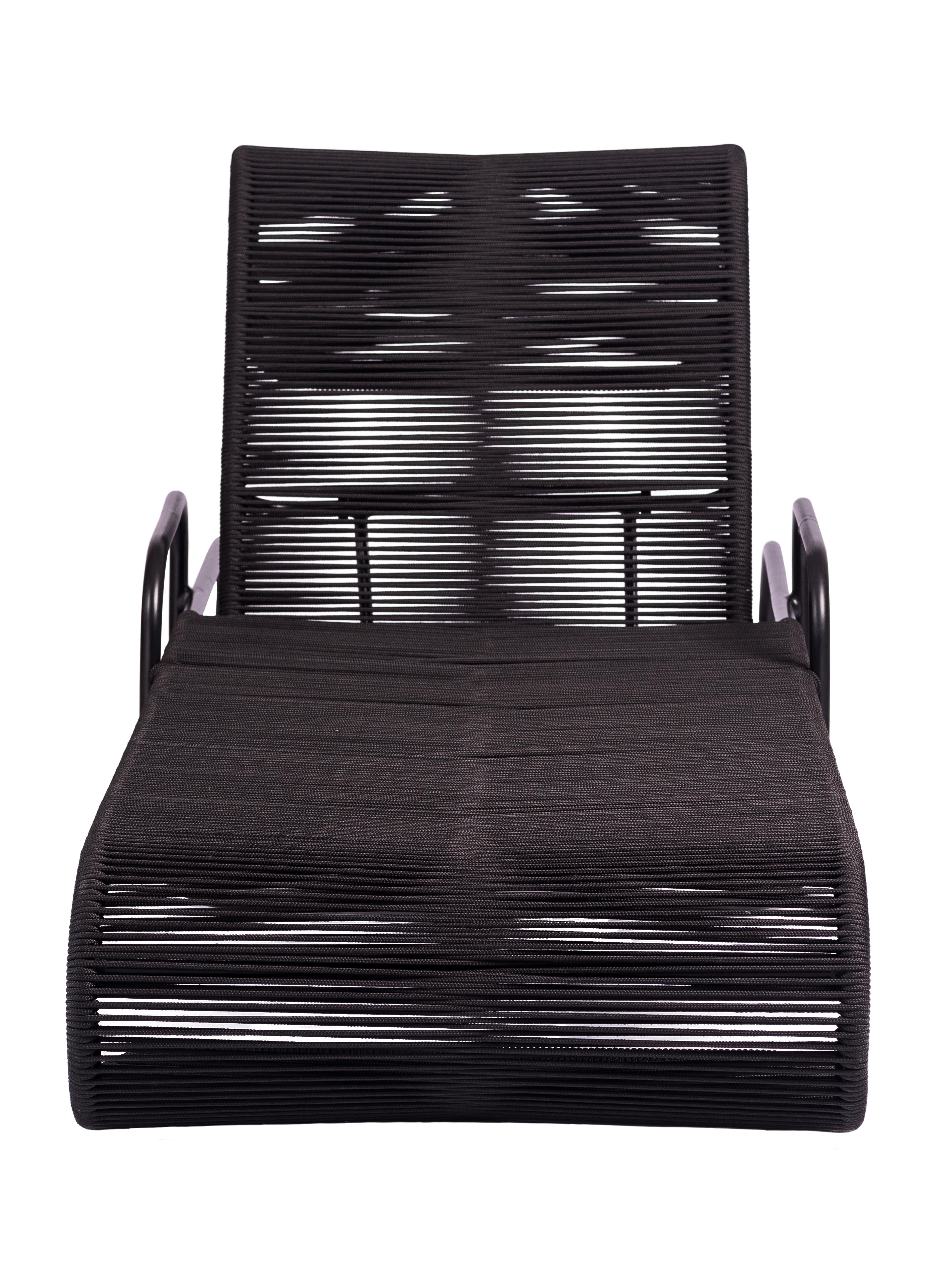 Mid-Century Modern Chaise ELO en métal et corde pour utilisation extérieure par Filipe Ramos en vente