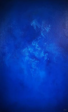 Arte contemporáneo francés de Elodie Dollat - Monochrome Bleu II