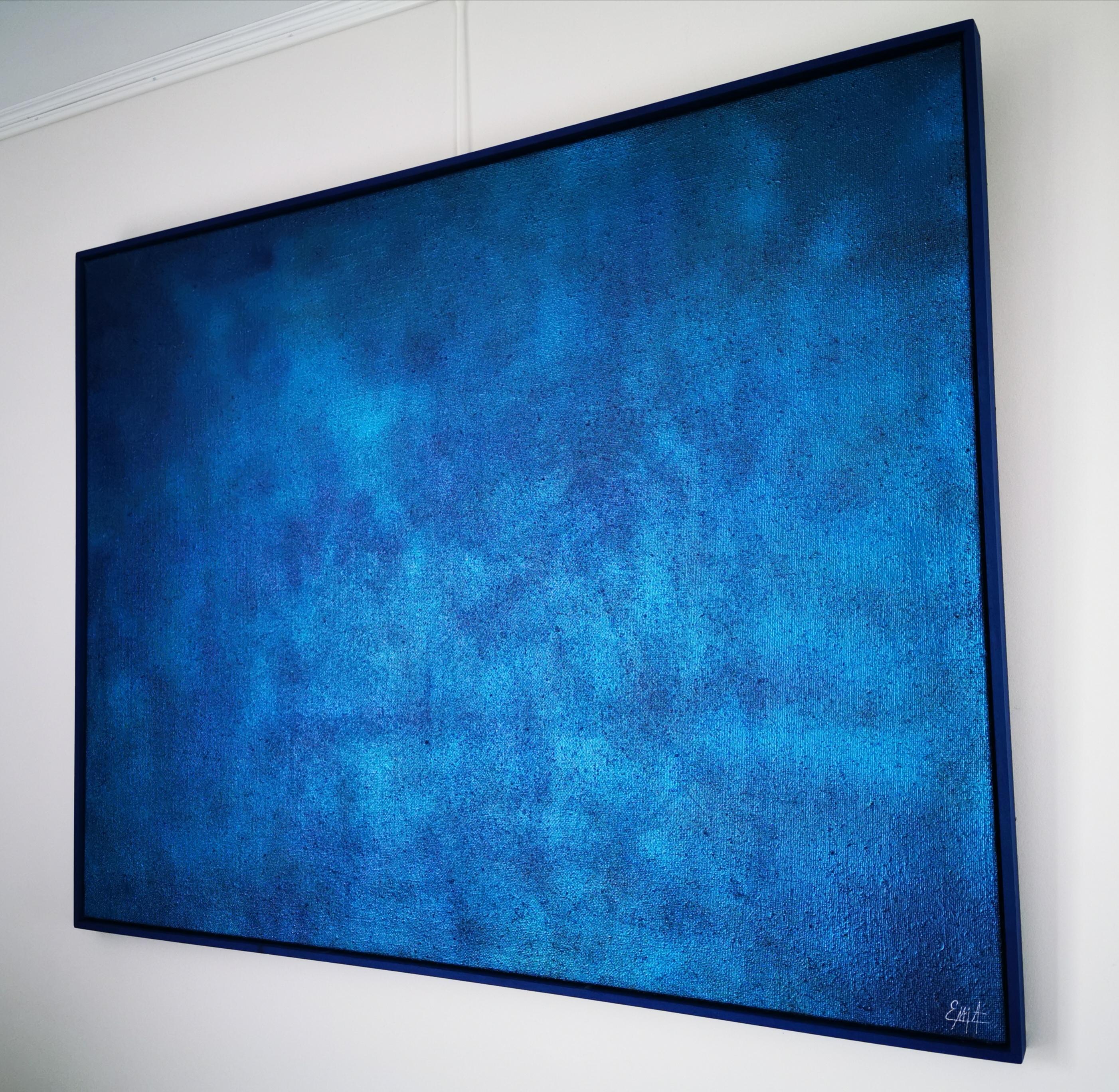 French Contemporary Art by Elodie Dollat - Monochrome Bleu III For Sale 1