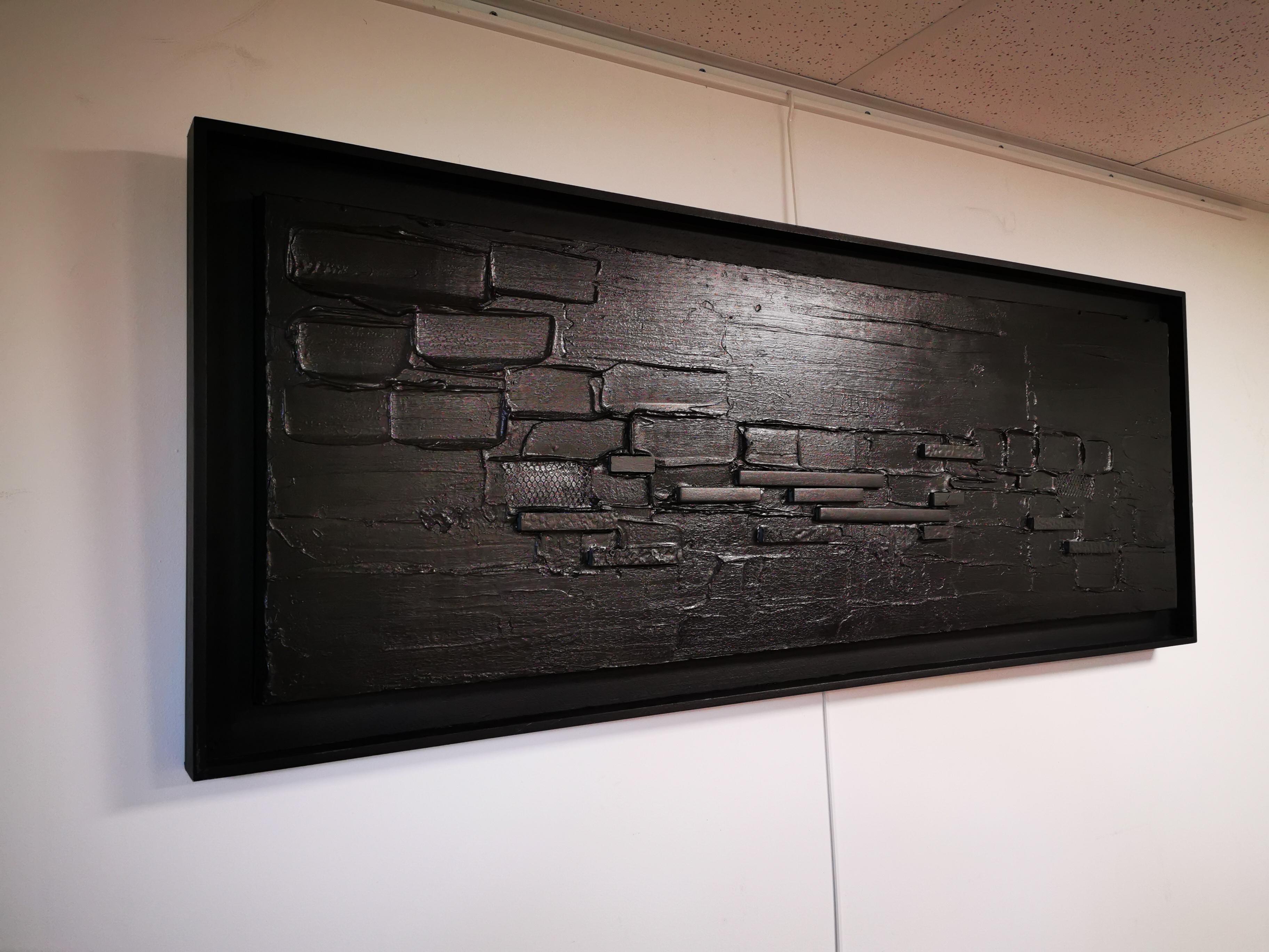 Arte contemporáneo francés de Elodie Dollat - Monochrome Noir en venta 1