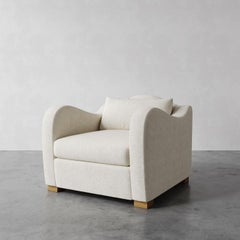 "Elodie" Lounge Chair in Cream Performance Bouclé by Lemieux Et Cie