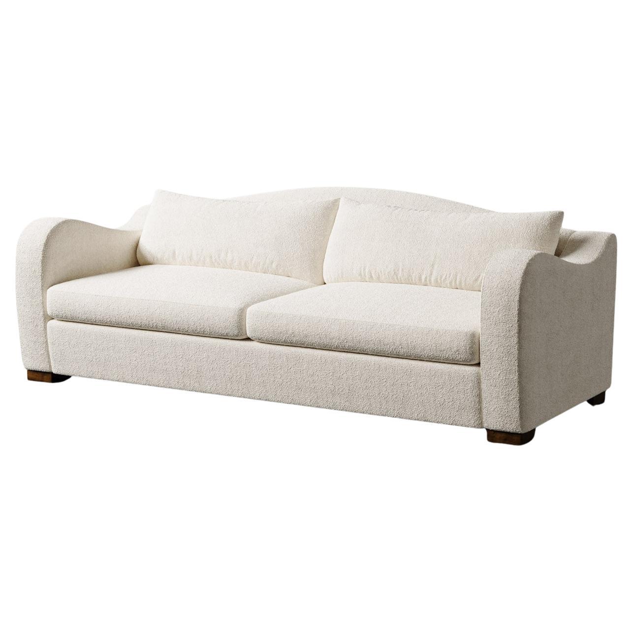 Elodie Sofa in Cream Performance Bouclé by Christiane Lemieux