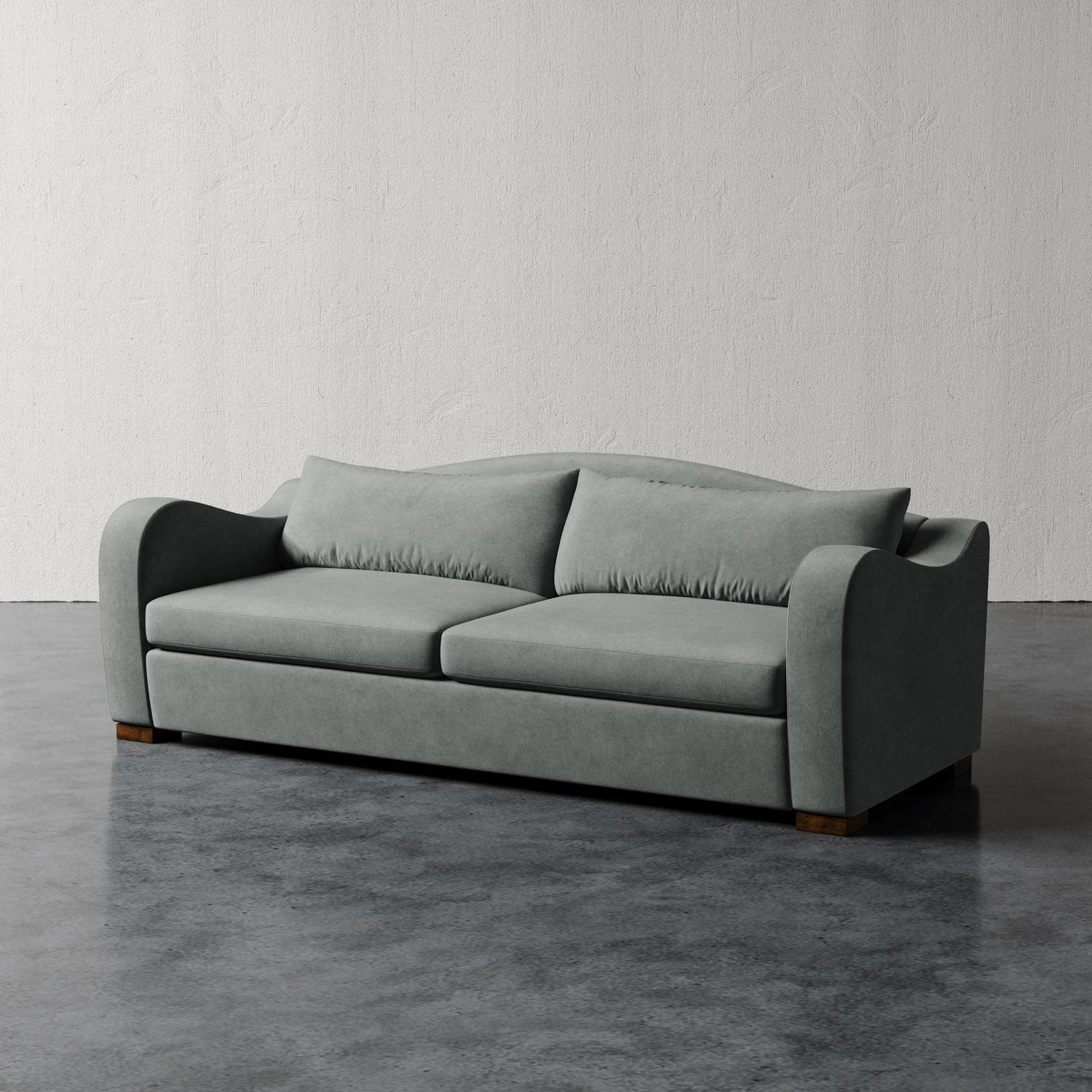 Elodie Sofa aus Performance-Samt von Christiane Lemieux (amerikanisch) im Angebot