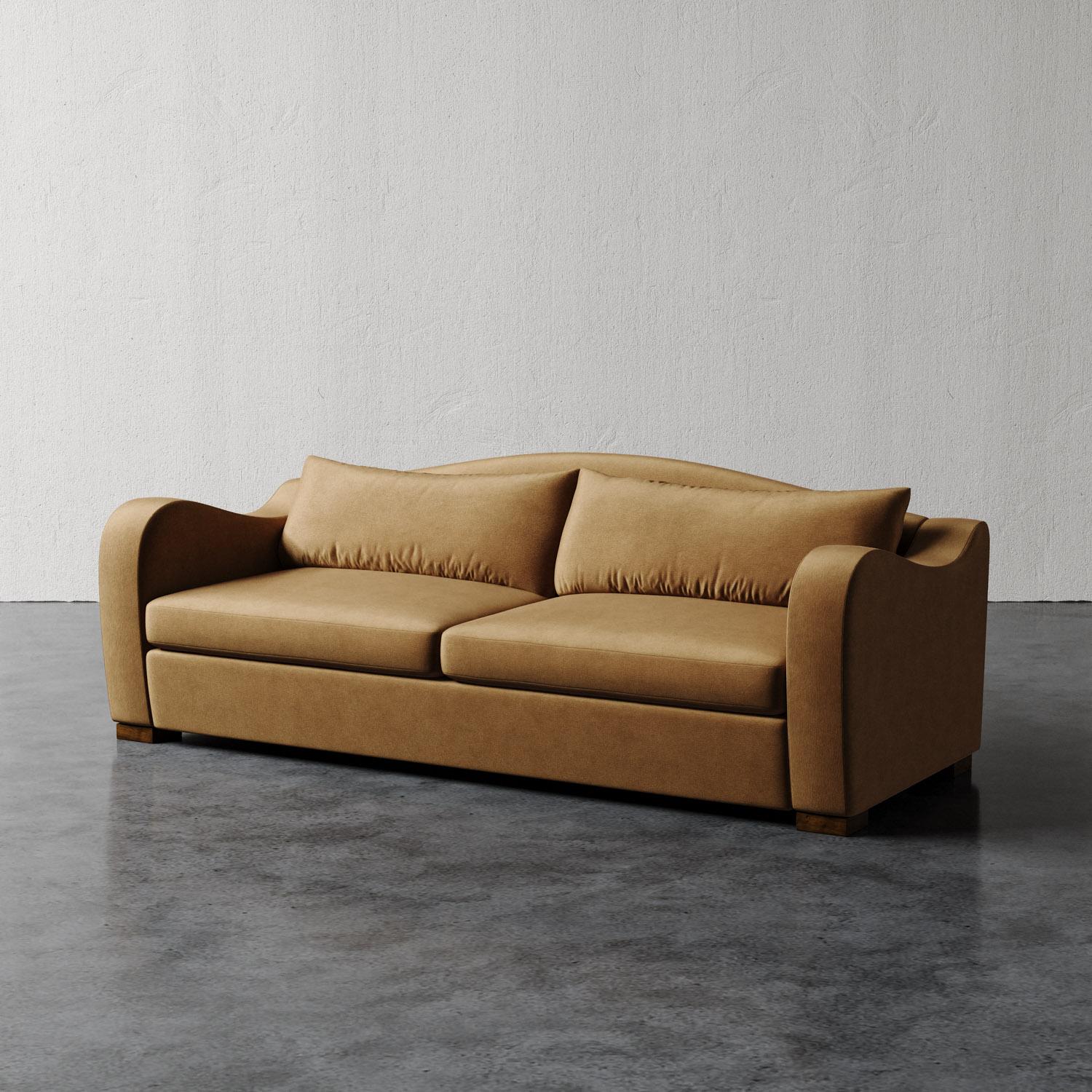 Elodie Sofa aus Performance-Samt von Christiane Lemieux (21. Jahrhundert und zeitgenössisch) im Angebot