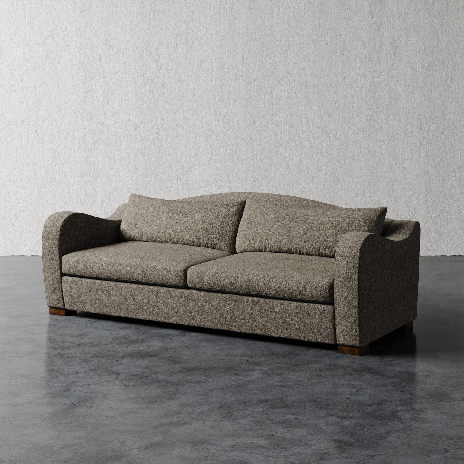 Elodie Sofa aus Plüschsamt von Christiane Lemieux (amerikanisch) im Angebot