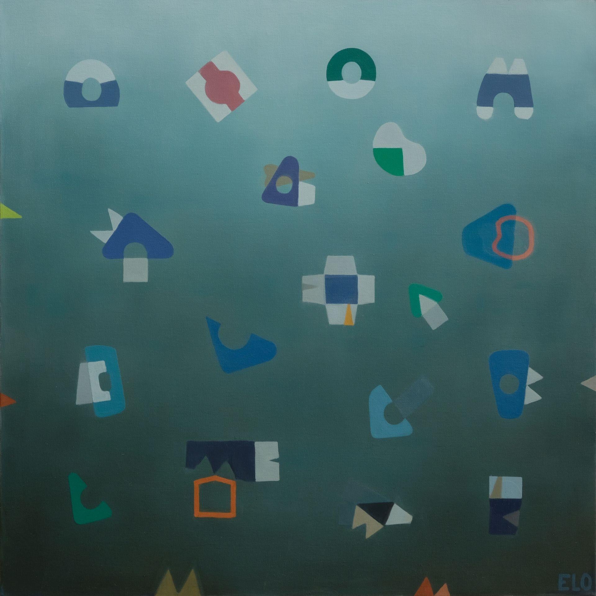 Elohim Sanchez Abstract Painting – brisur, Gemälde, Öl auf Leinwand