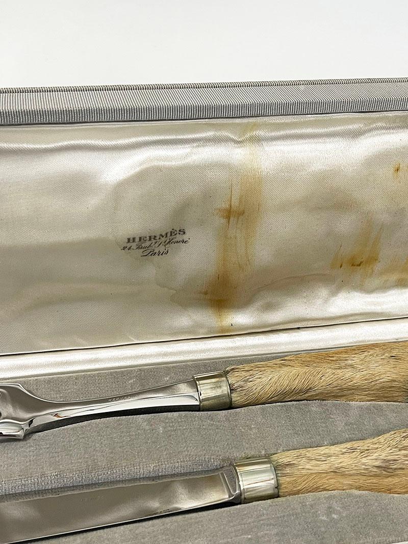 Steel Eloi for Hermès French carving set, 1920s For Sale