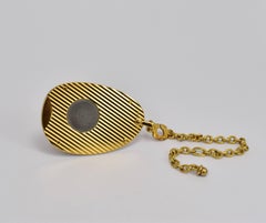 Eloi Gold Cigar Cutter 'Tested 18 Karat' with Keychain, circa 1960