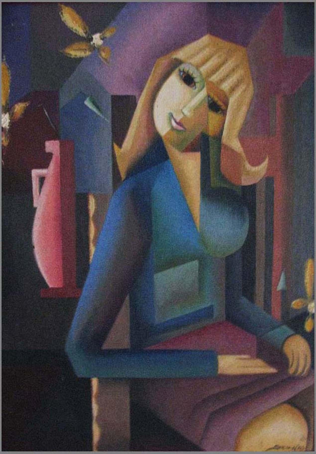 Eloisa Schwab Figurative Painting - Seated Woman
