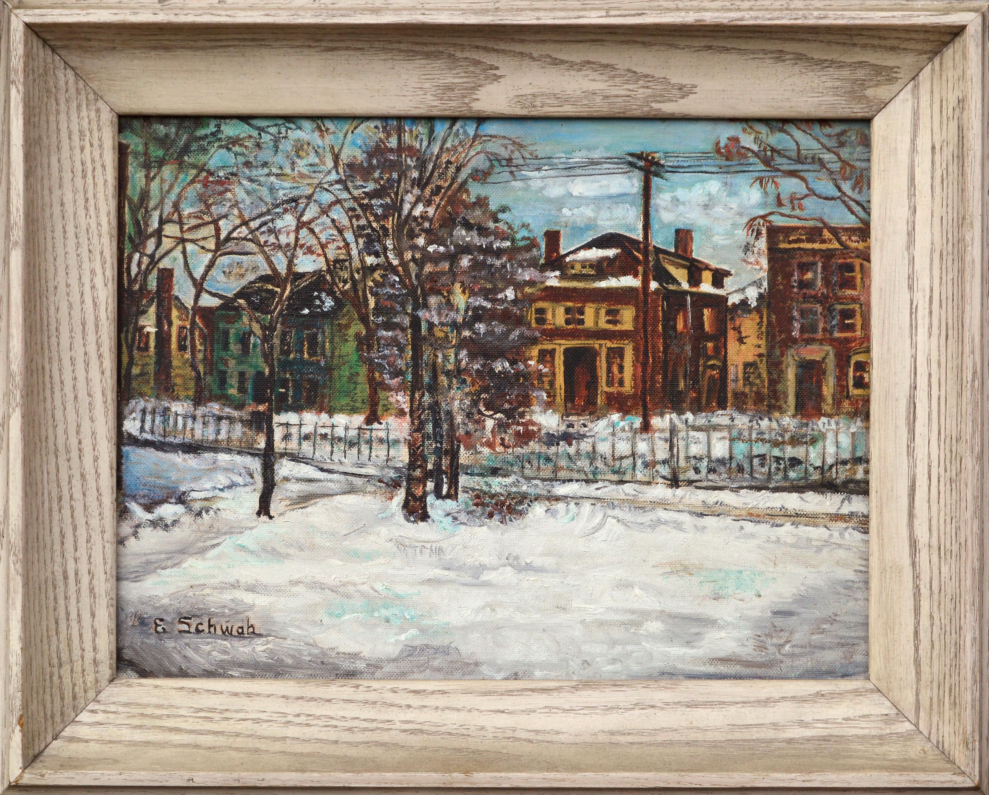 Eloisa Schwab Landscape Painting - Winter in New york Landscape
