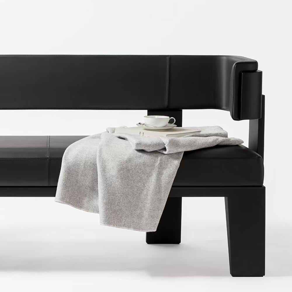 Leather Eloise Black Bench For Sale