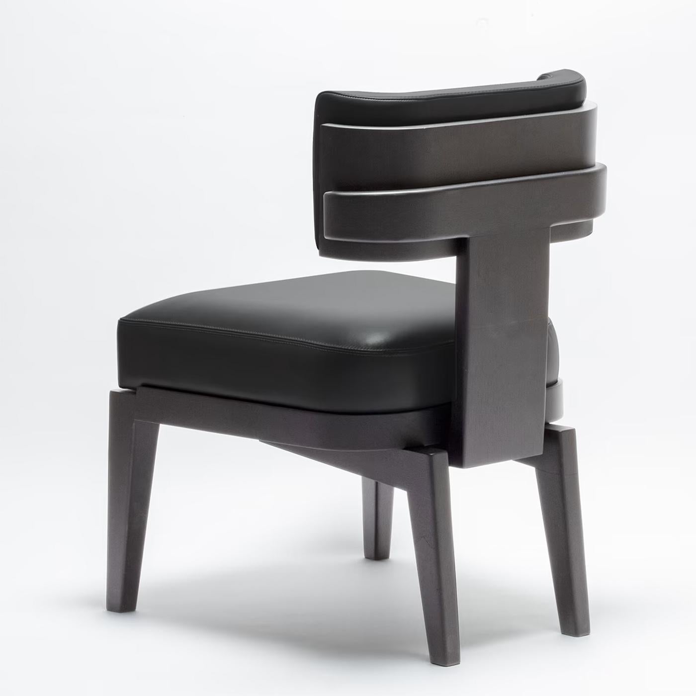 Hand-Crafted Eloise Black Chair For Sale