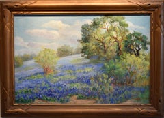 "Bluebonnet"  Texas Hill Country One of her Finest Original Hand Carved Frame