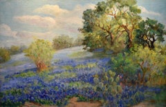 "Bluebonnet"  Texas Hill Country One of her Finest Original Hand Carved Frame