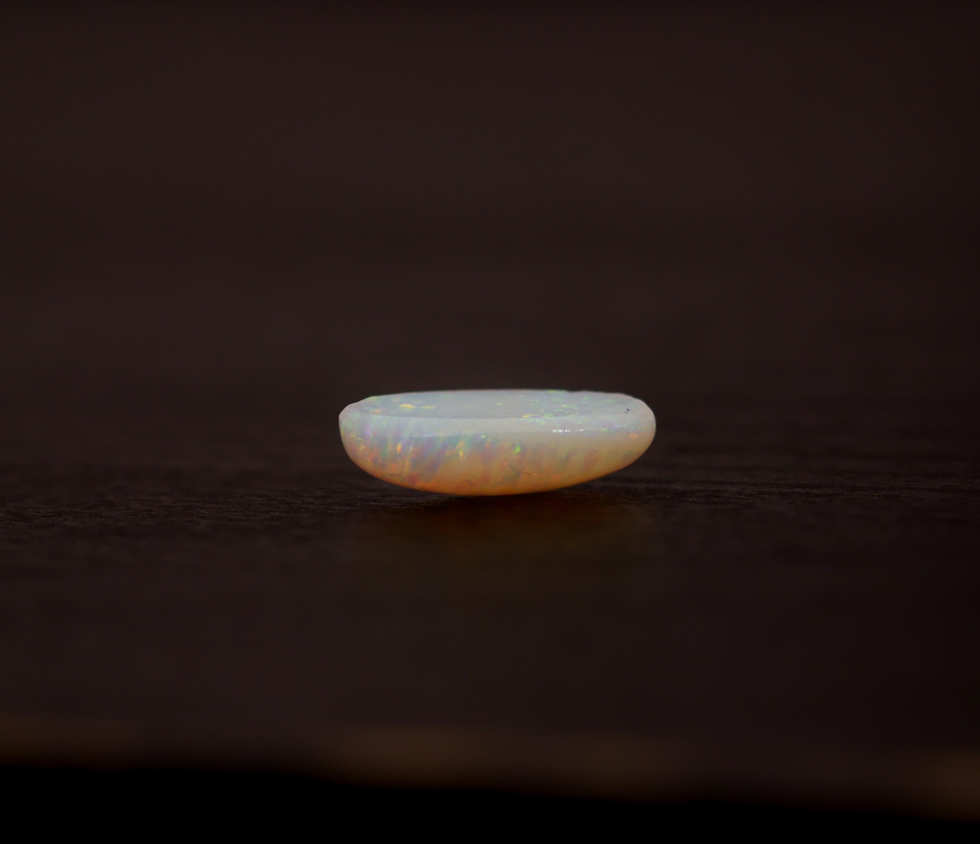 Oval Cut Elongated 2.32 Carat Brazilian Opal Loose Gemstone Oval 13x7mm  For Sale