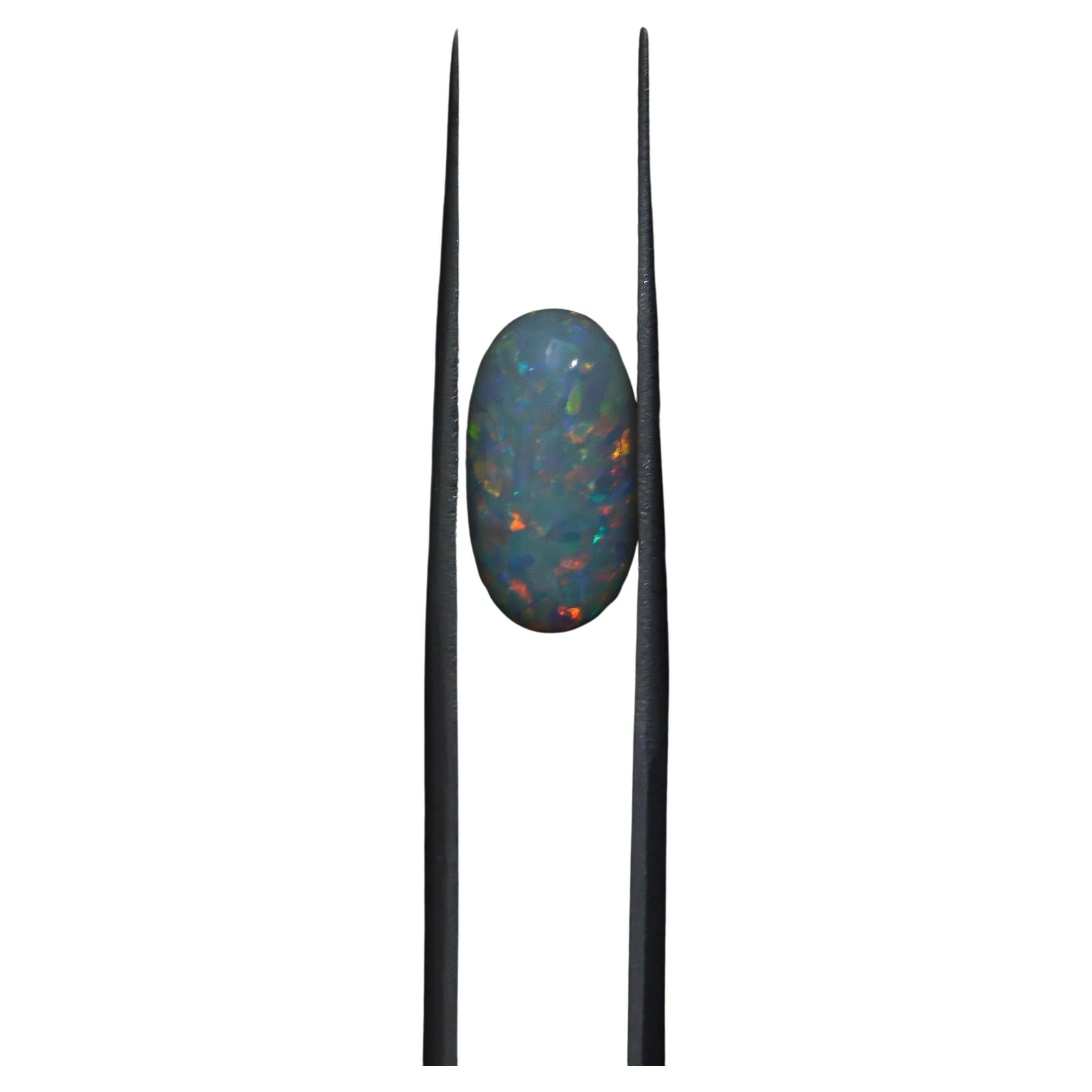 Elongated 2.32 Carat Brazilian Opal Loose Gemstone Oval 13x7mm