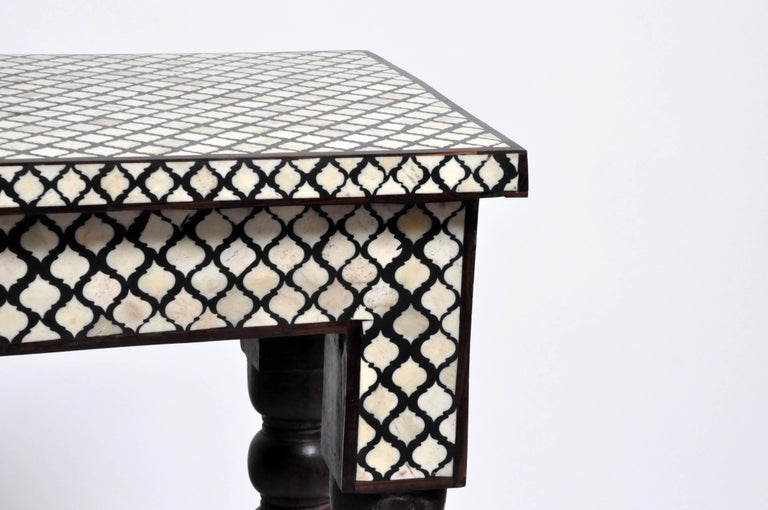 Elongated Bone Inlay Console Table at 1stDibs