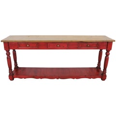 Elongated Country French Console/Hall Table