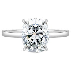 Elongated Cushion Cut Moissanite Solitaire Ring Engagement Ring For Women.