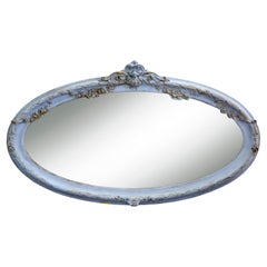 Elongated Handpainted Oval Mirror