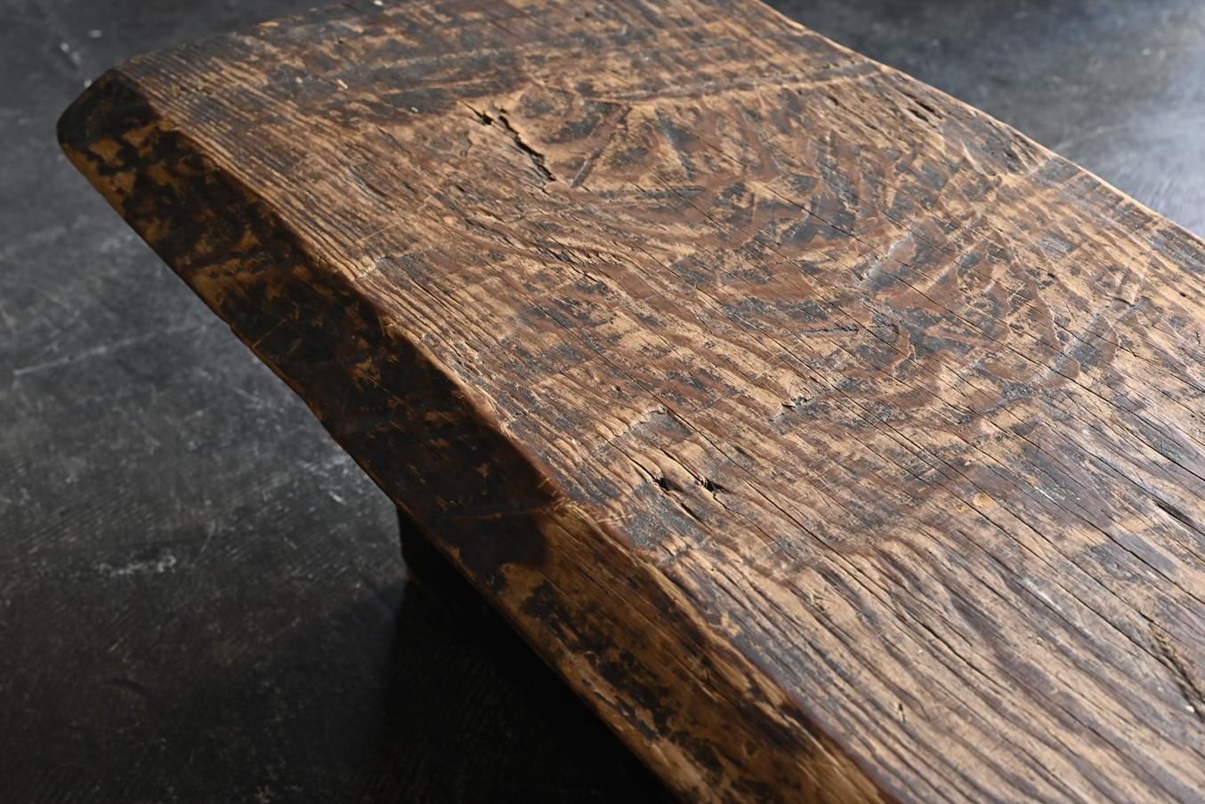 Elongated Japanese antique wooden low table/sofa table/1868-1920/Meiji era 5