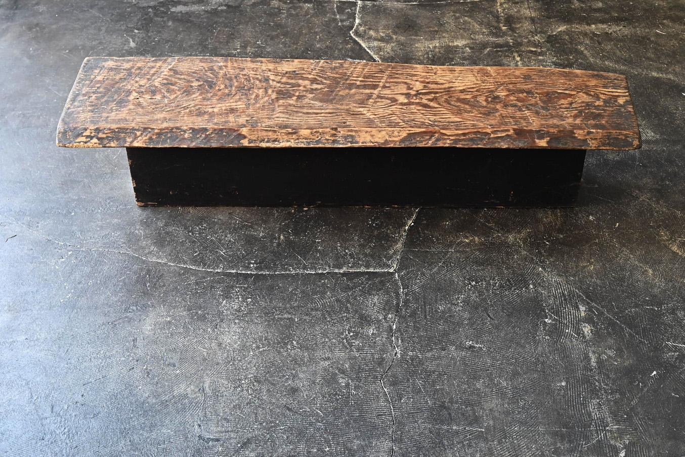 19th Century Elongated Japanese antique wooden low table/sofa table/1868-1920/Meiji era