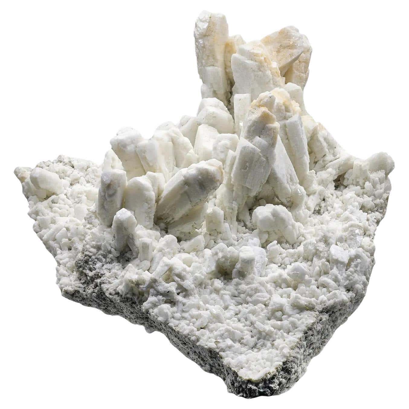 Elongated Microcline Feldspar Crystals On Cleavelandite Specimen From ...