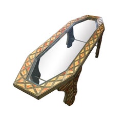 Elongated Octagonal Coffee Table, Morocco, Midcentury